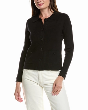 Hygroscopic Fiber Blend Functional Fashion T Tahari Sweater Jacket