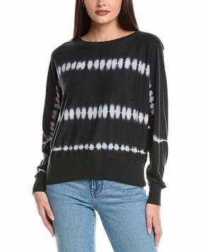Chic Knit Circular Knit Technology WISPR Bleach Stripe Silk-Blend Sweater