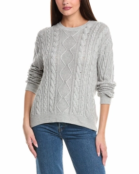 Trendy Layer WISPR Cable Silk-Blend Sweater