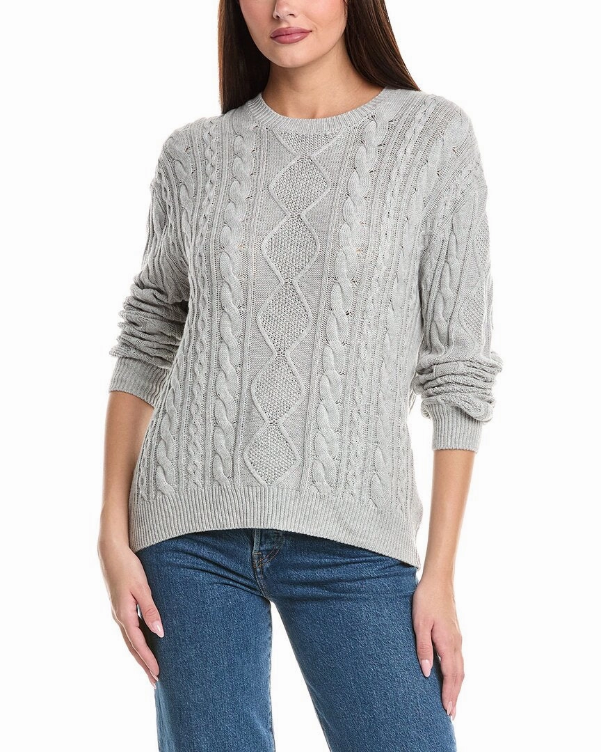 Trendy Layer WISPR Cable Silk-Blend Sweater