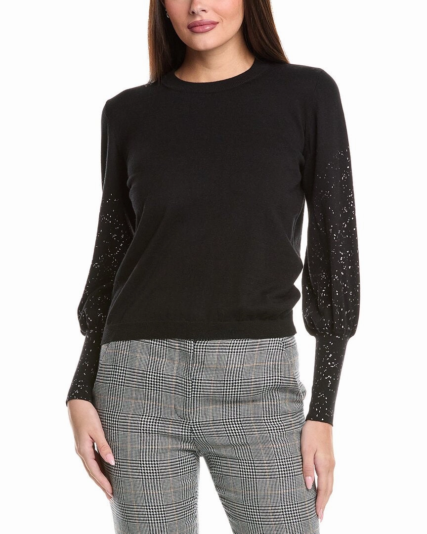 Cold-Weather Layer WISPR Foil Bijou Silk-Blend Sweater