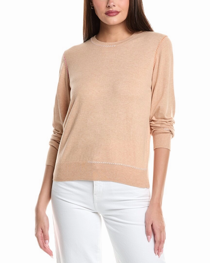 Garment Dyed Finish Relaxed Outfit WISPR Winnie Silk-Blend Sweater