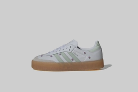 Women's adidas Sambae 'Cloud White and Linen Green' Flat Bottom Breath Layer