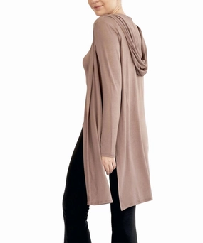 Women's Bamboo Cardigan In Mocha Cozy Chic