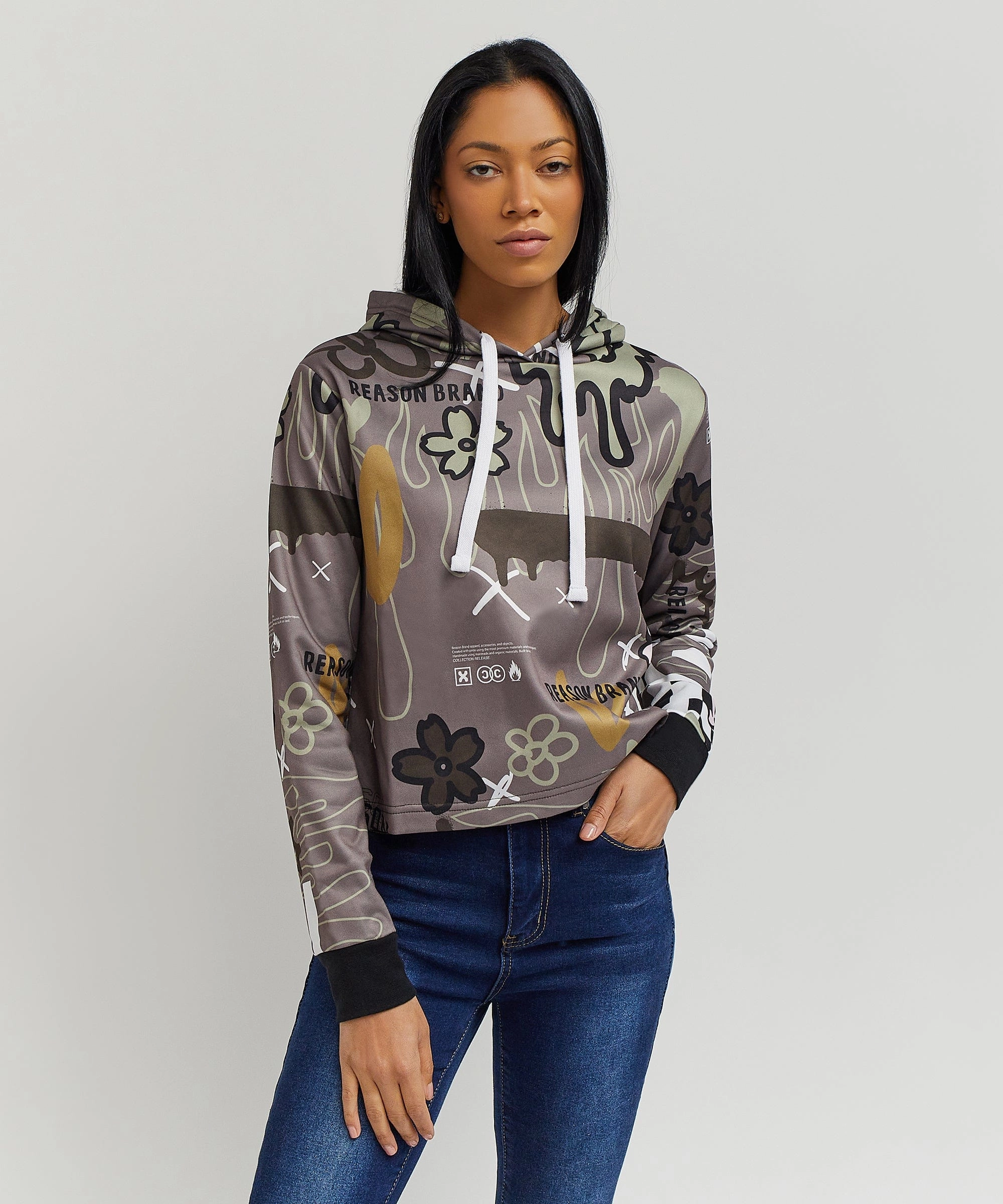Womens Daisys Hoodie FlexibleCuffs Soft touch finish