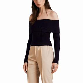 Machine Washable Design Womens Solid Ribbed Knit Pullover Sweater