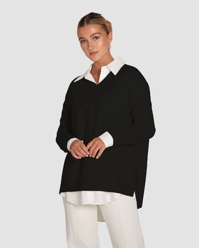 Minimal Style Breathable Knit Wear Wonder Of You Cashmere Blend Oversized Jumper