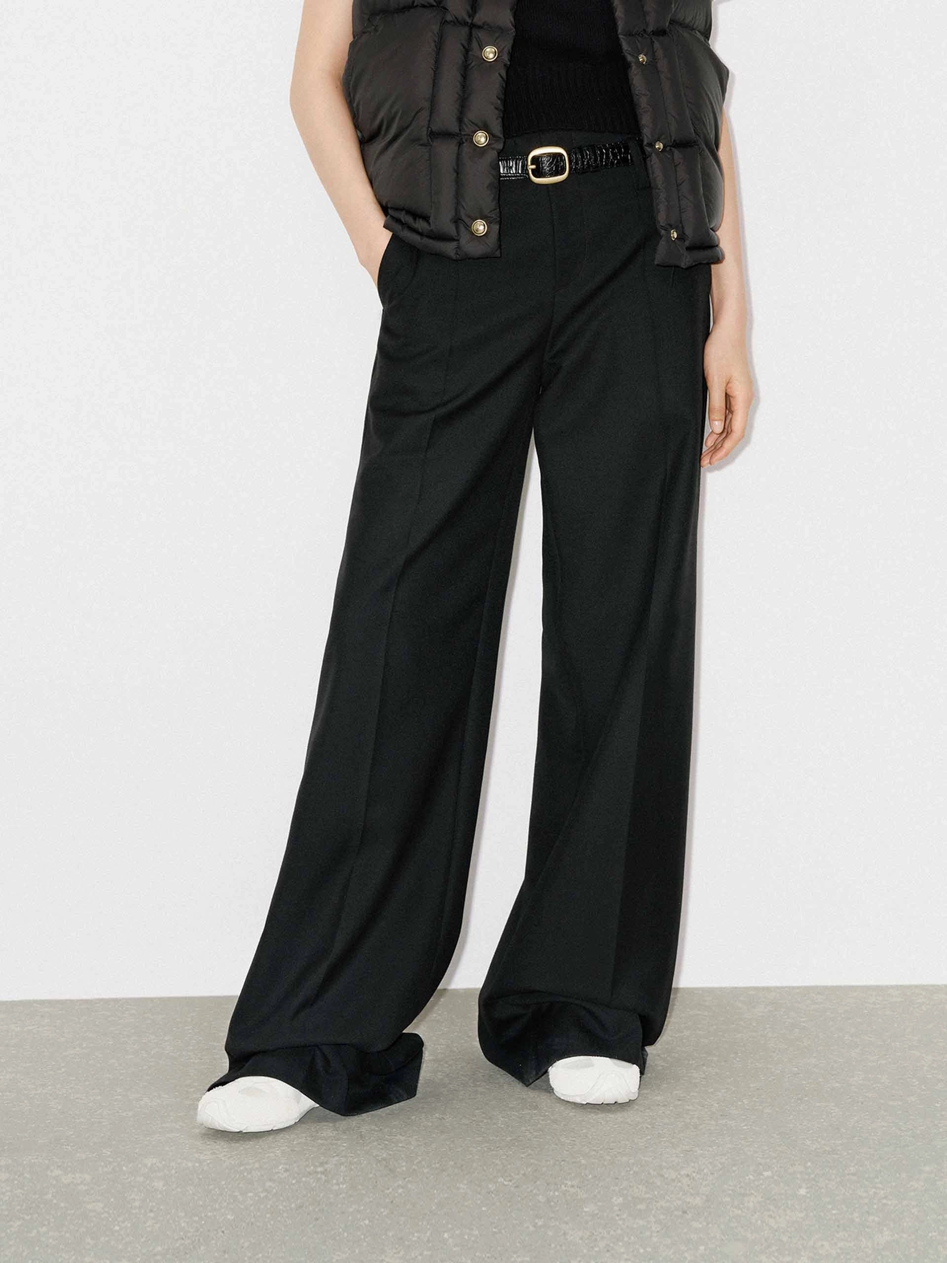 Water Resistant Multi Use Wool Blend Belted Pants