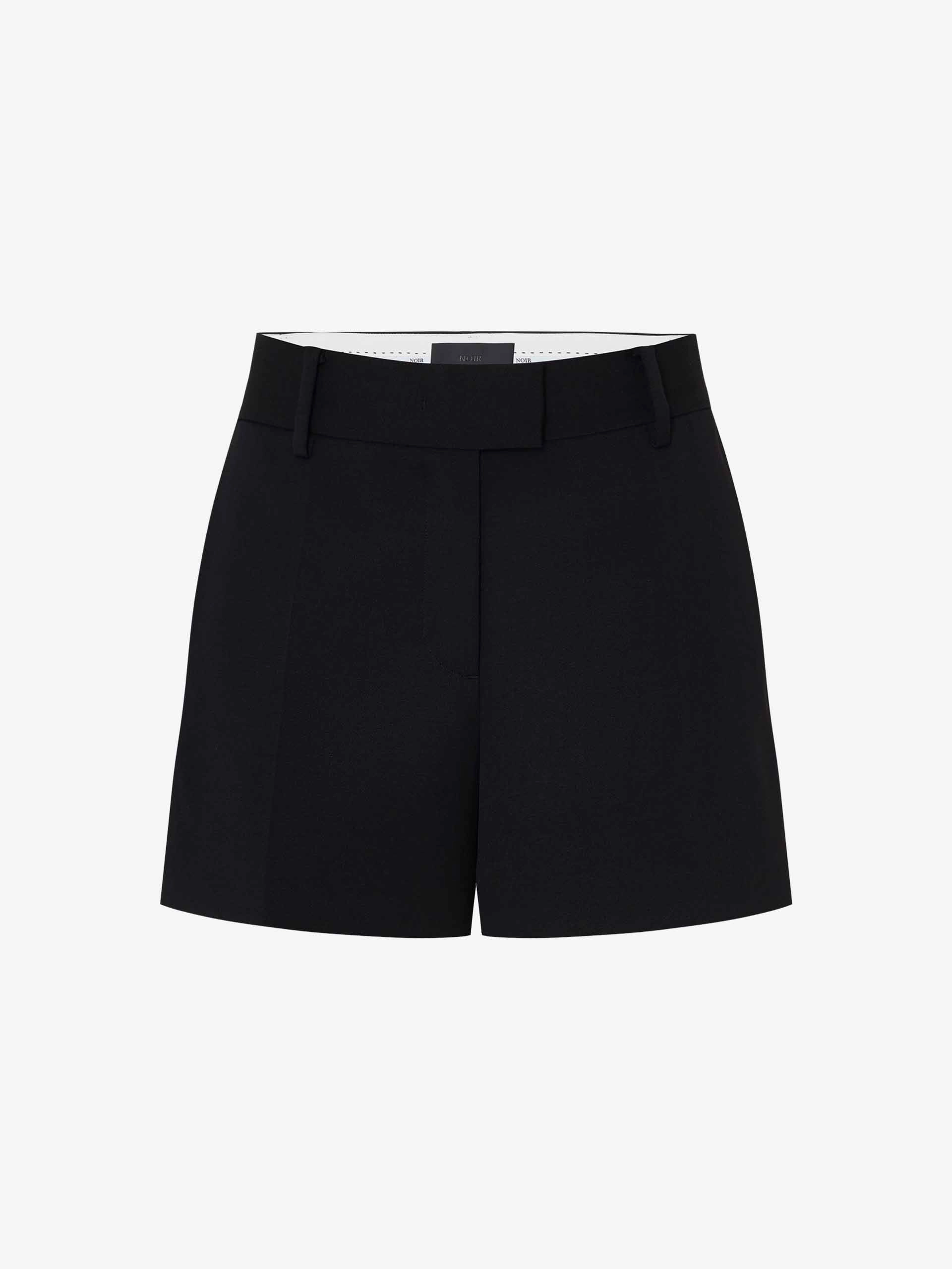 Formal Look Non Bulk Wool Blend Black Shorts