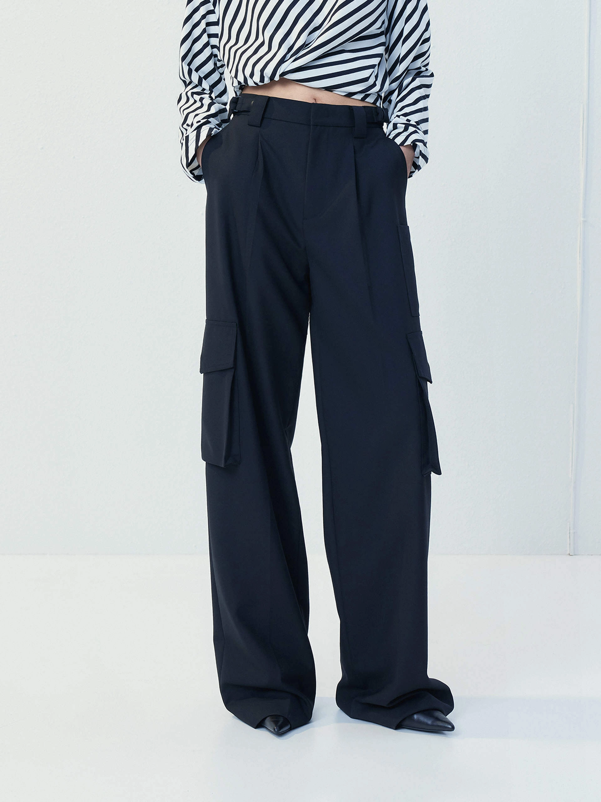 WaterproofTechnology Soft Brush Lining Wool Blend Cargo Pants