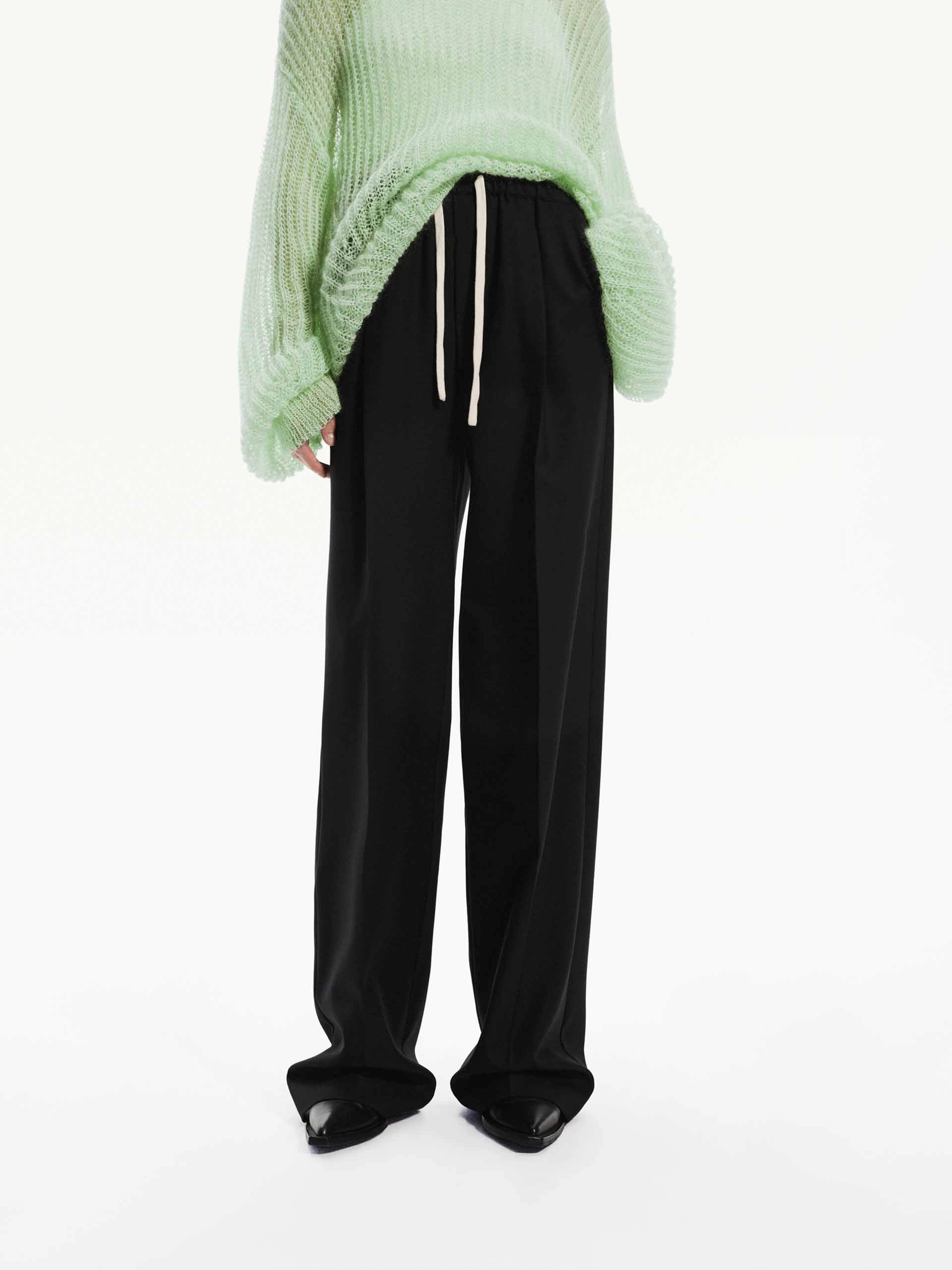 Wool Blend Drawstring Pants RecyclablePackaging CompressionSupport