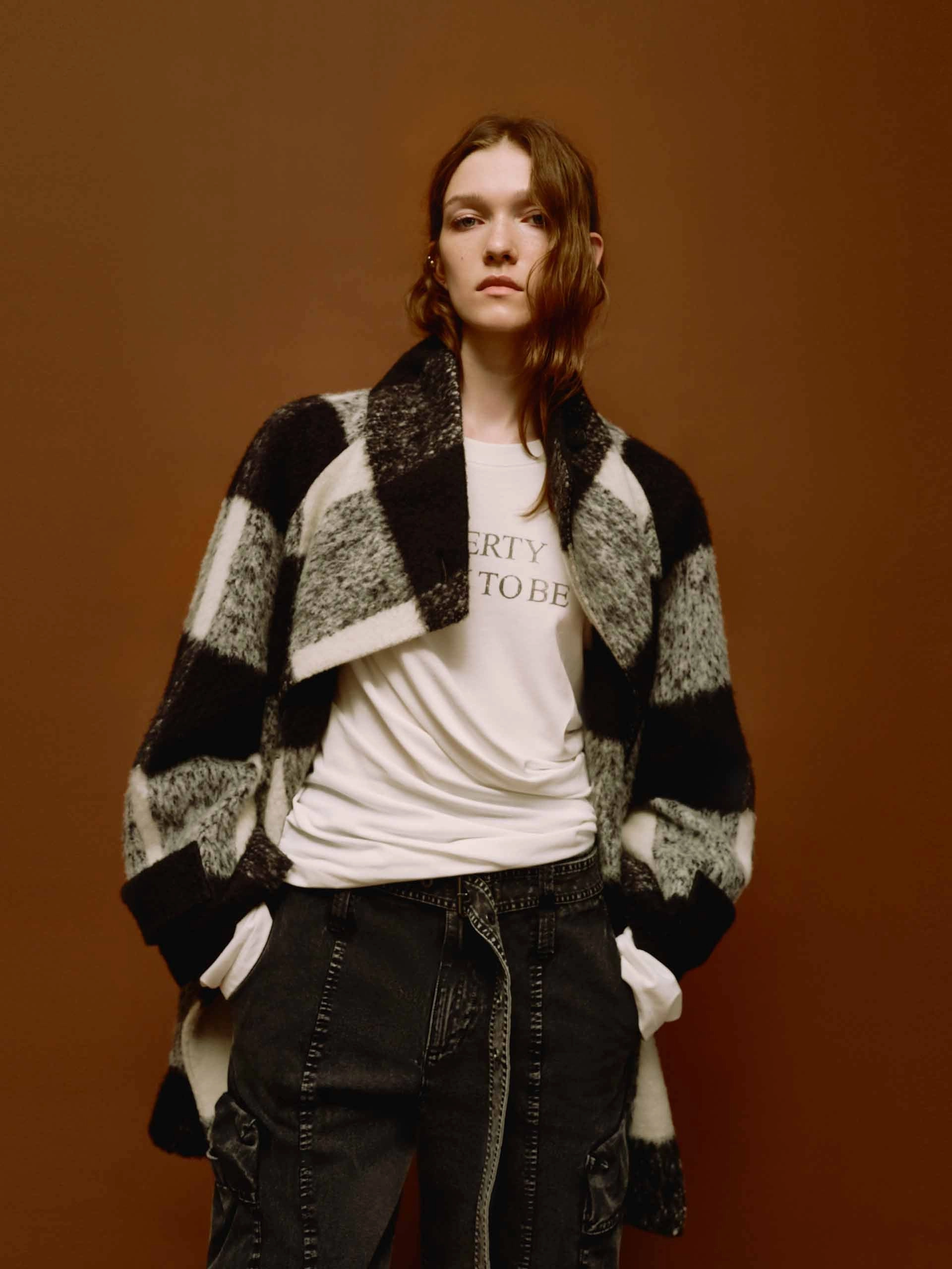 Wool Blend Plaid Coat Frictionless Inner Layer Chill Proof Style
