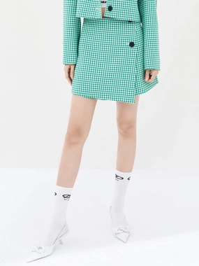Wool Blend Plaid Shorts Quick Layer Quick Layering