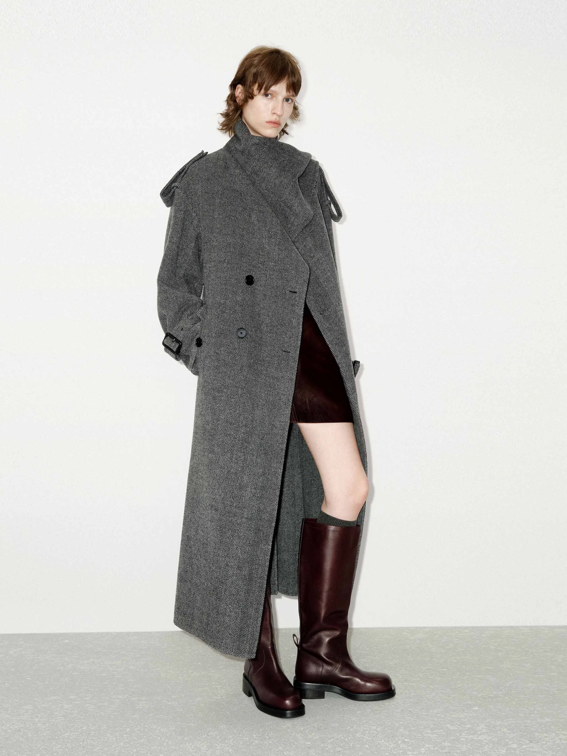 Wool Blend Scarf Coat Comfy Street Piece Comfy Fit