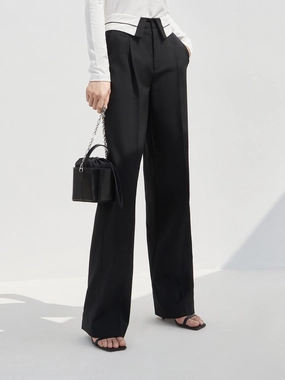 Stylish Look Outdoor Lifestyle Wool blend Straight Suit Pants