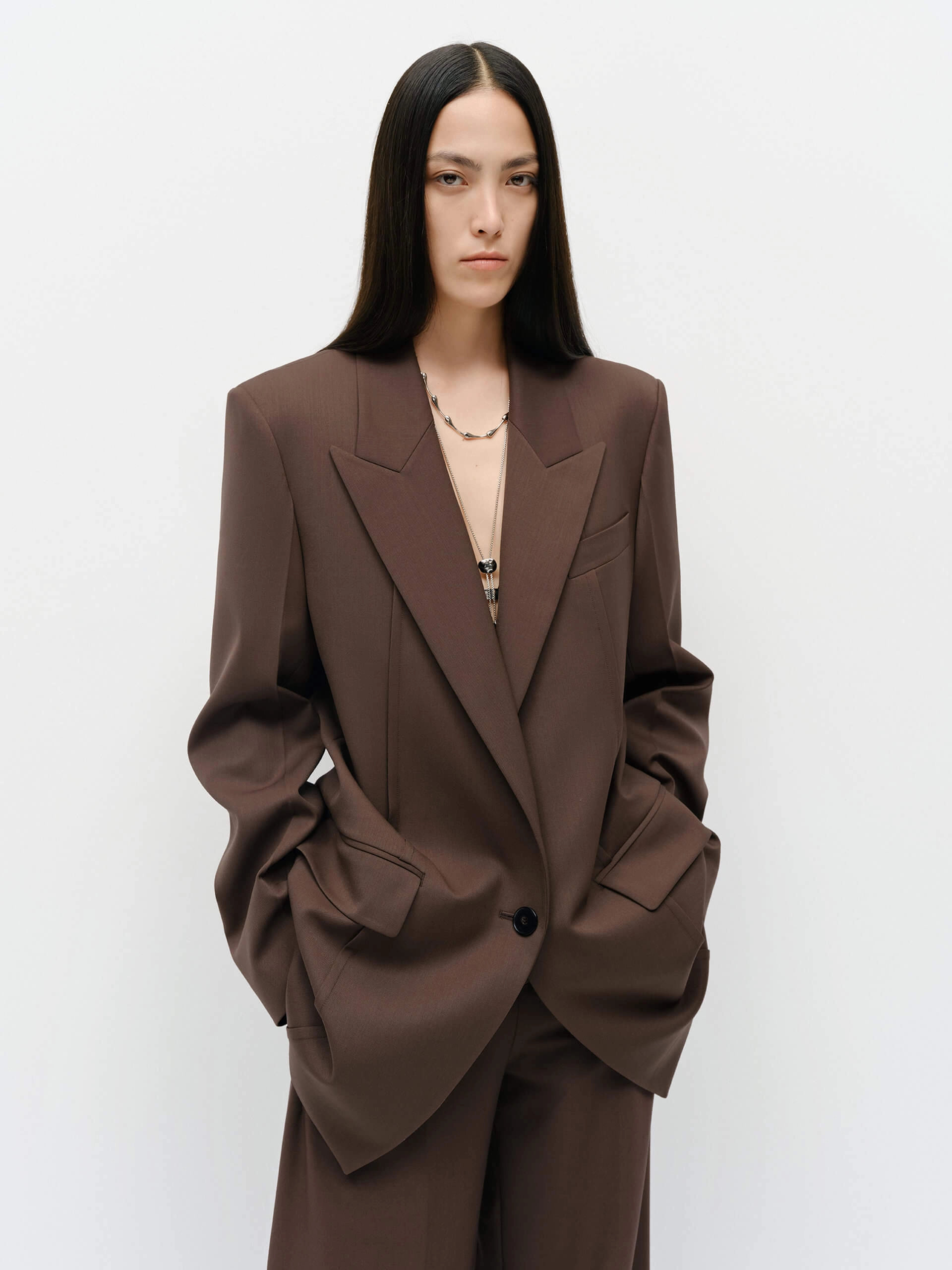 Daily Essential Wool Blend Structured Blazer