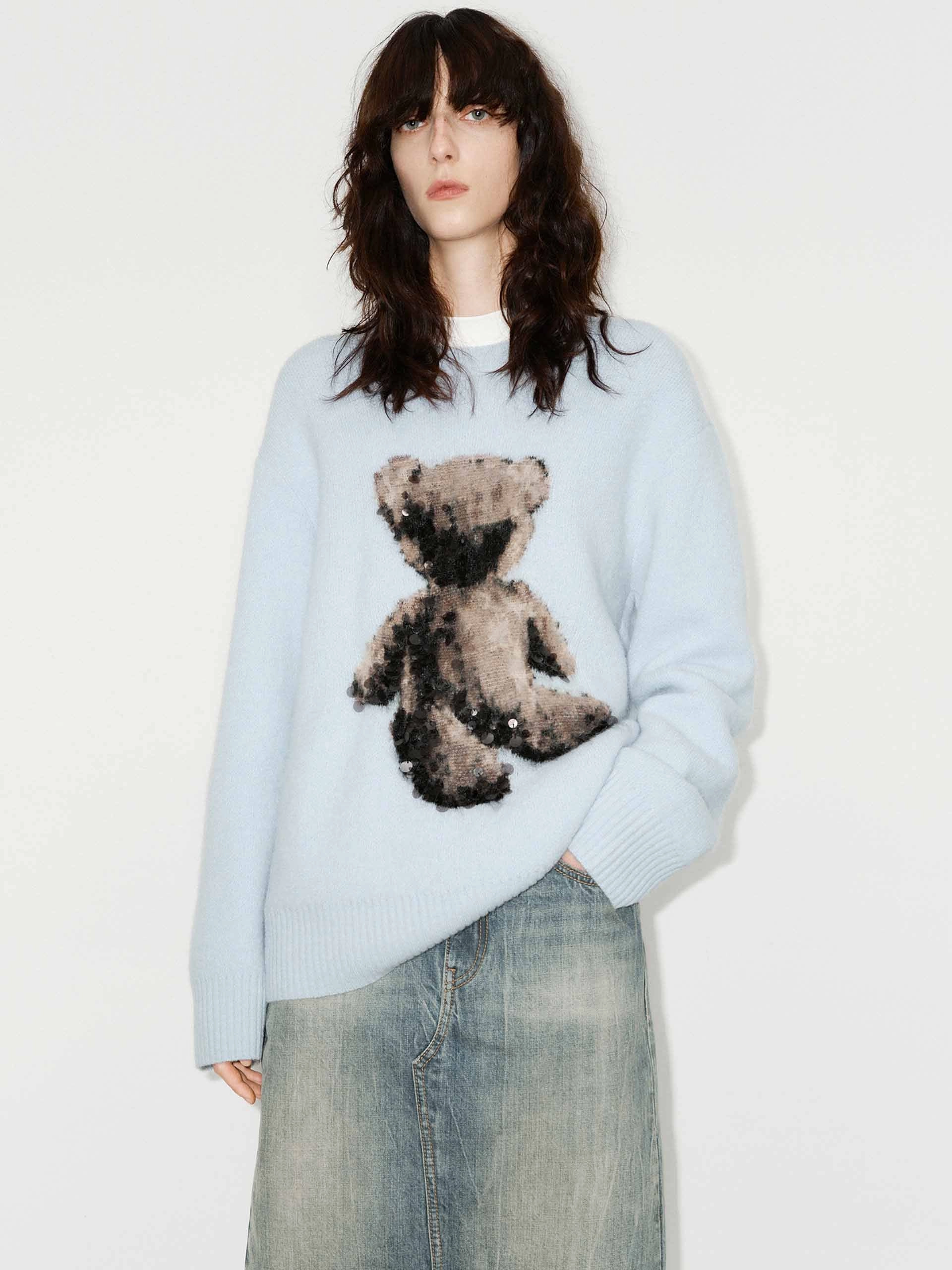 MoistureWicking Technology Wool Blend Teddy Sweater