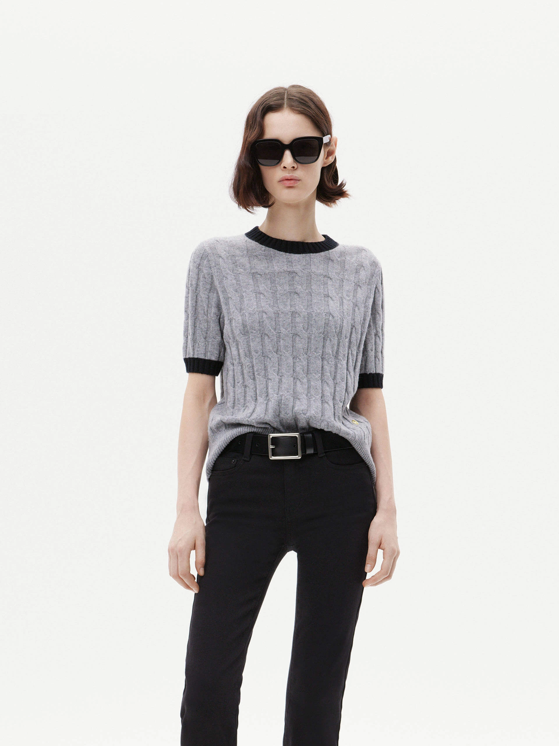 Sporty Hoodie Wool Cashmere Knit Top