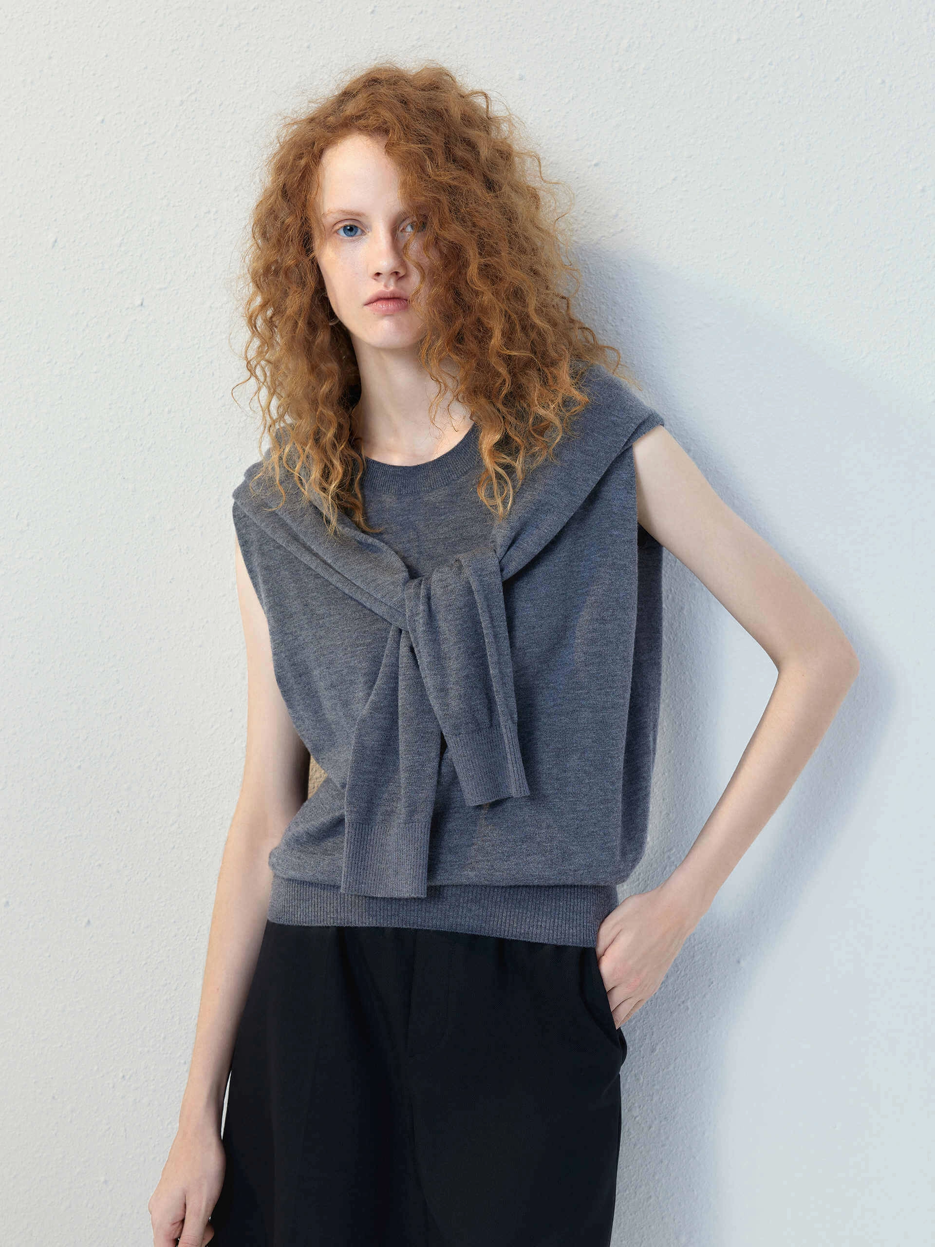 BreathableMesh Wool Sleeveless Top
