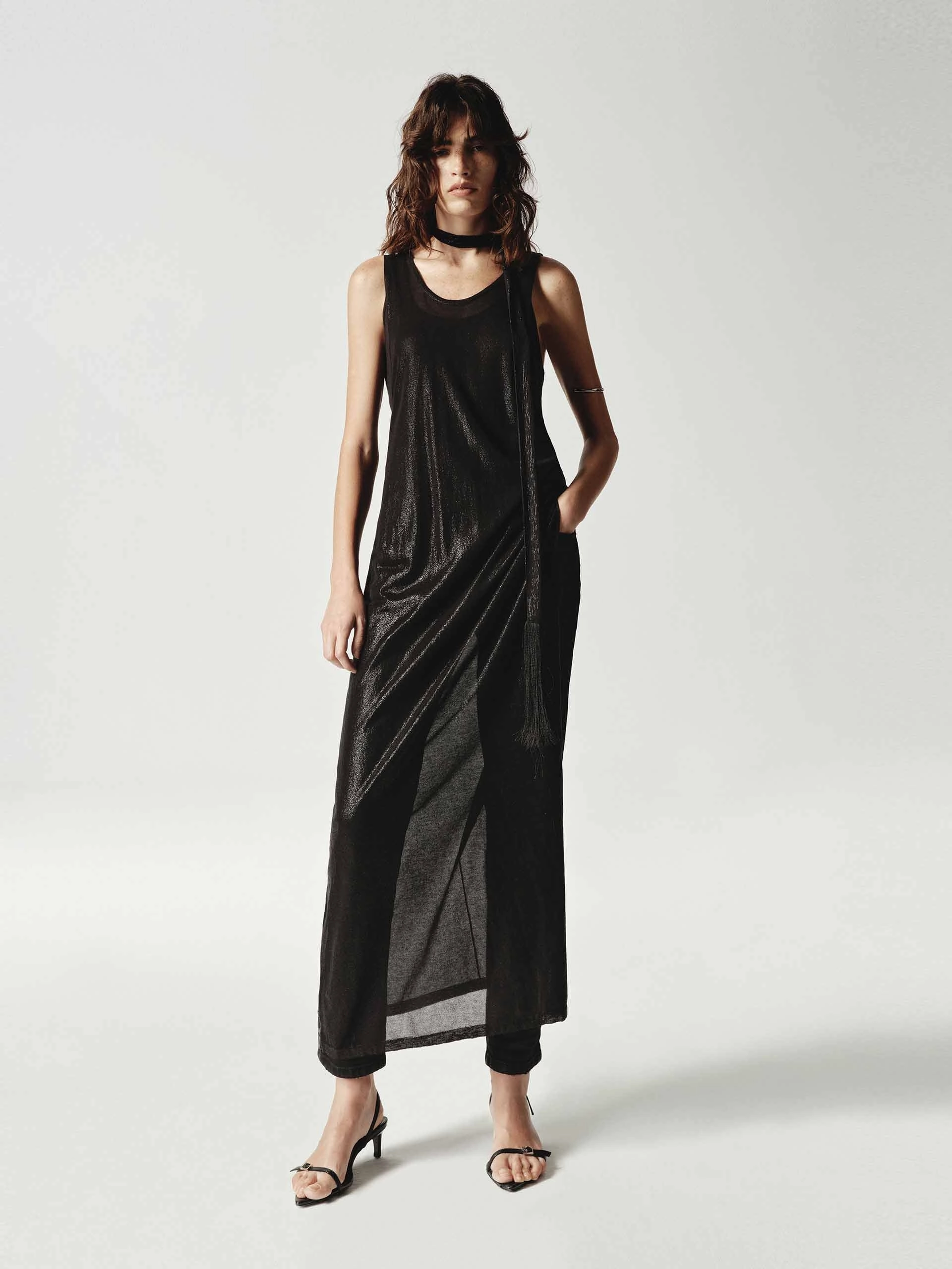 Side Slit Tank Dress Slim-fit