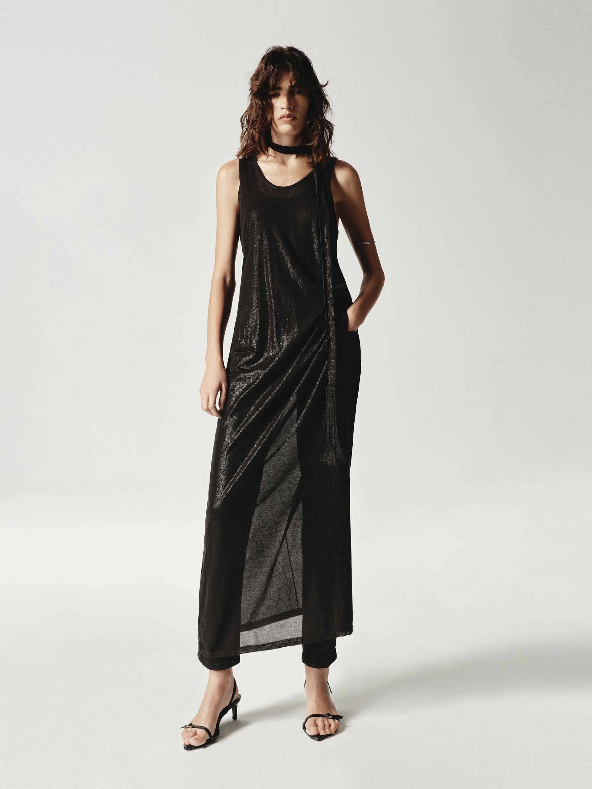 Side Slit Tank Dress Smart Casual Family Glow