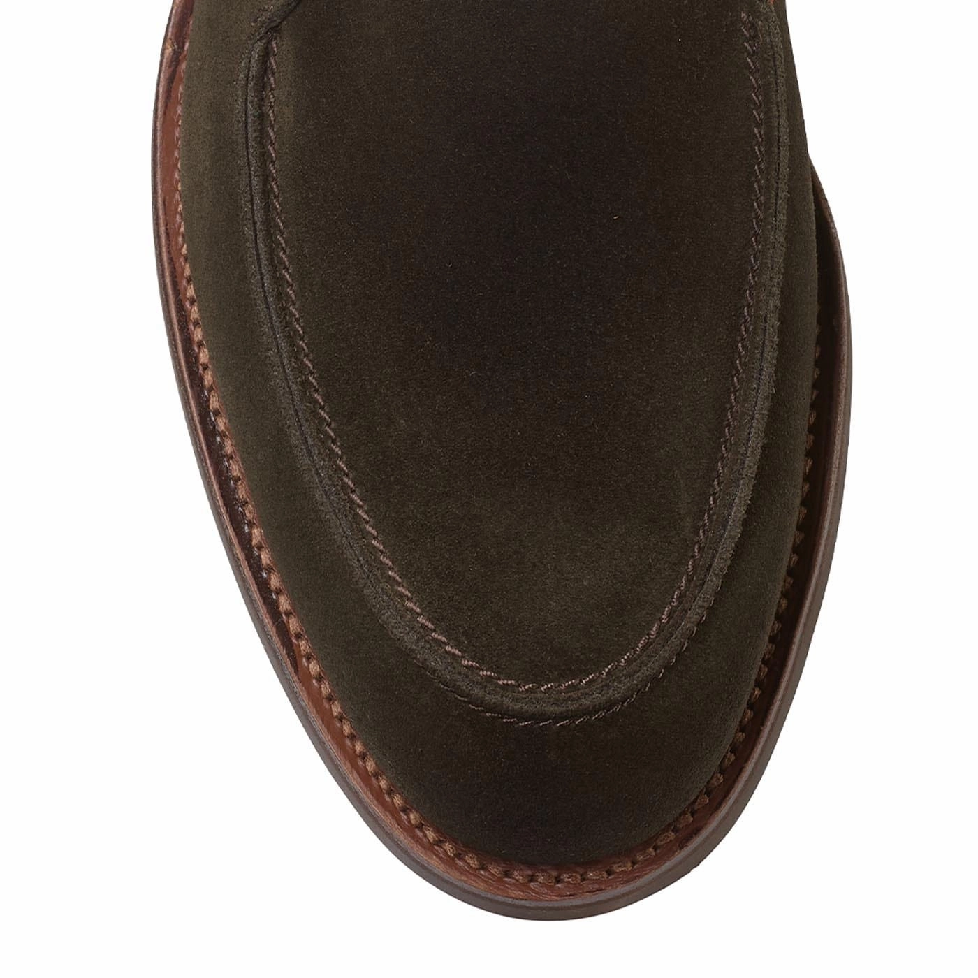 Cushioned Step Work Commute Muddy Path Bibury Earth Green Suede