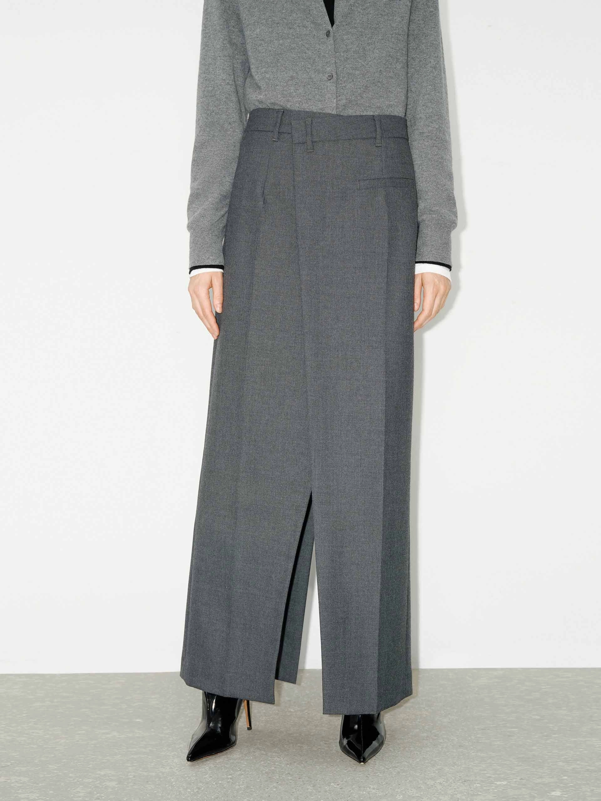 Quick Comfort Fit Wrap Detail Slit Maxi Skirt