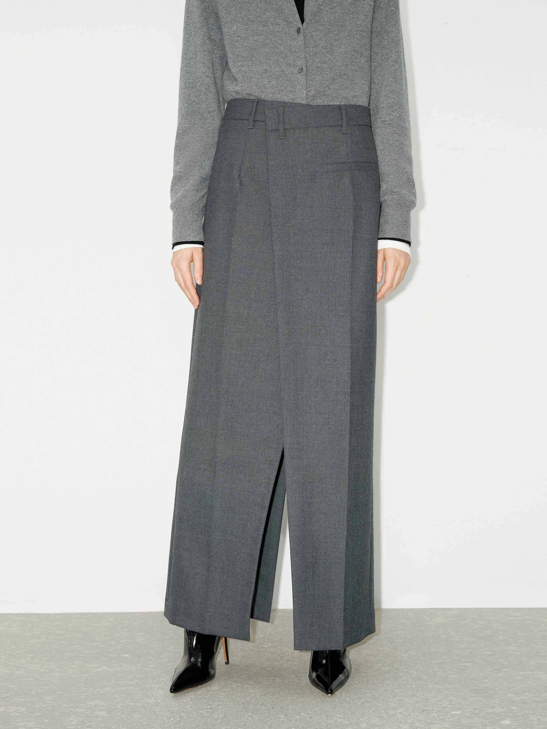 Wrap Detail Slit Maxi Skirt Travel Ready