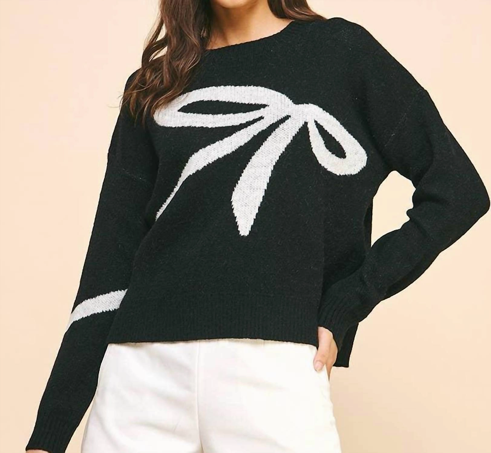 Winter Essentials Wrap Me Up Sweater In Black