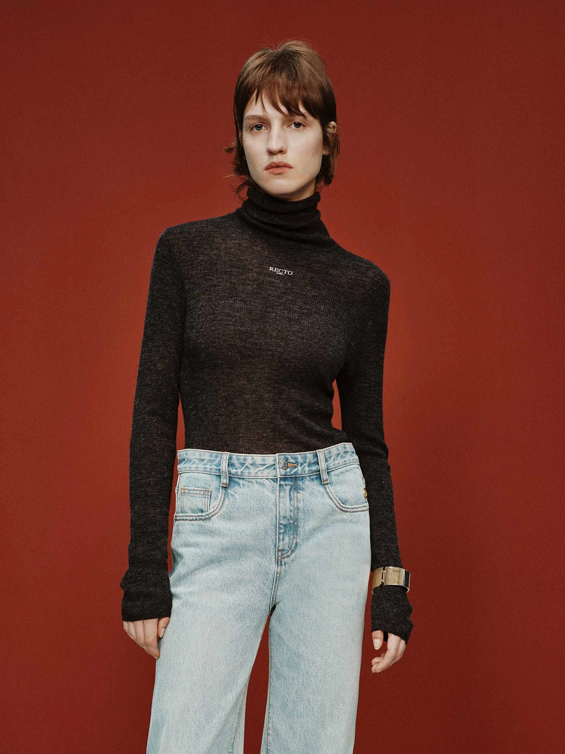 Alpaca Turtleneck Kint Top Torsion Support Structure