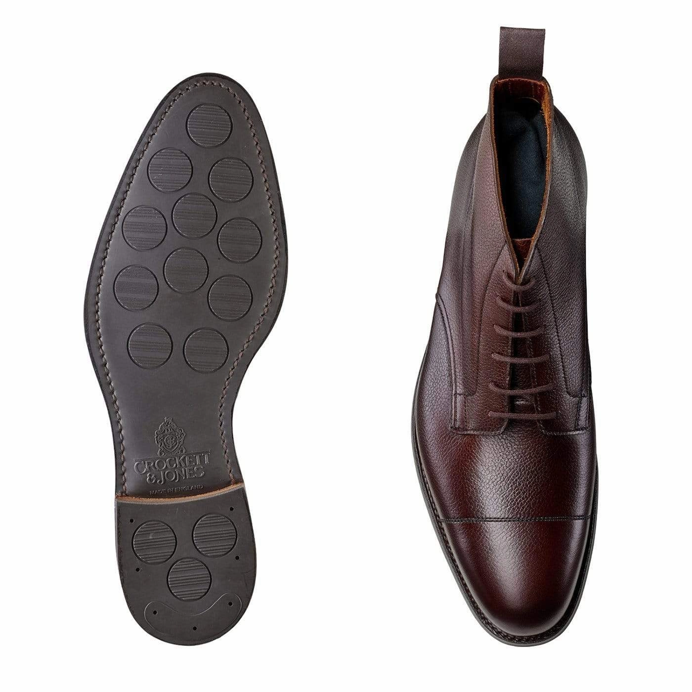 Wye Dark Brown Pebble Grain Rugged Look Comfort Lining Mountain Climber