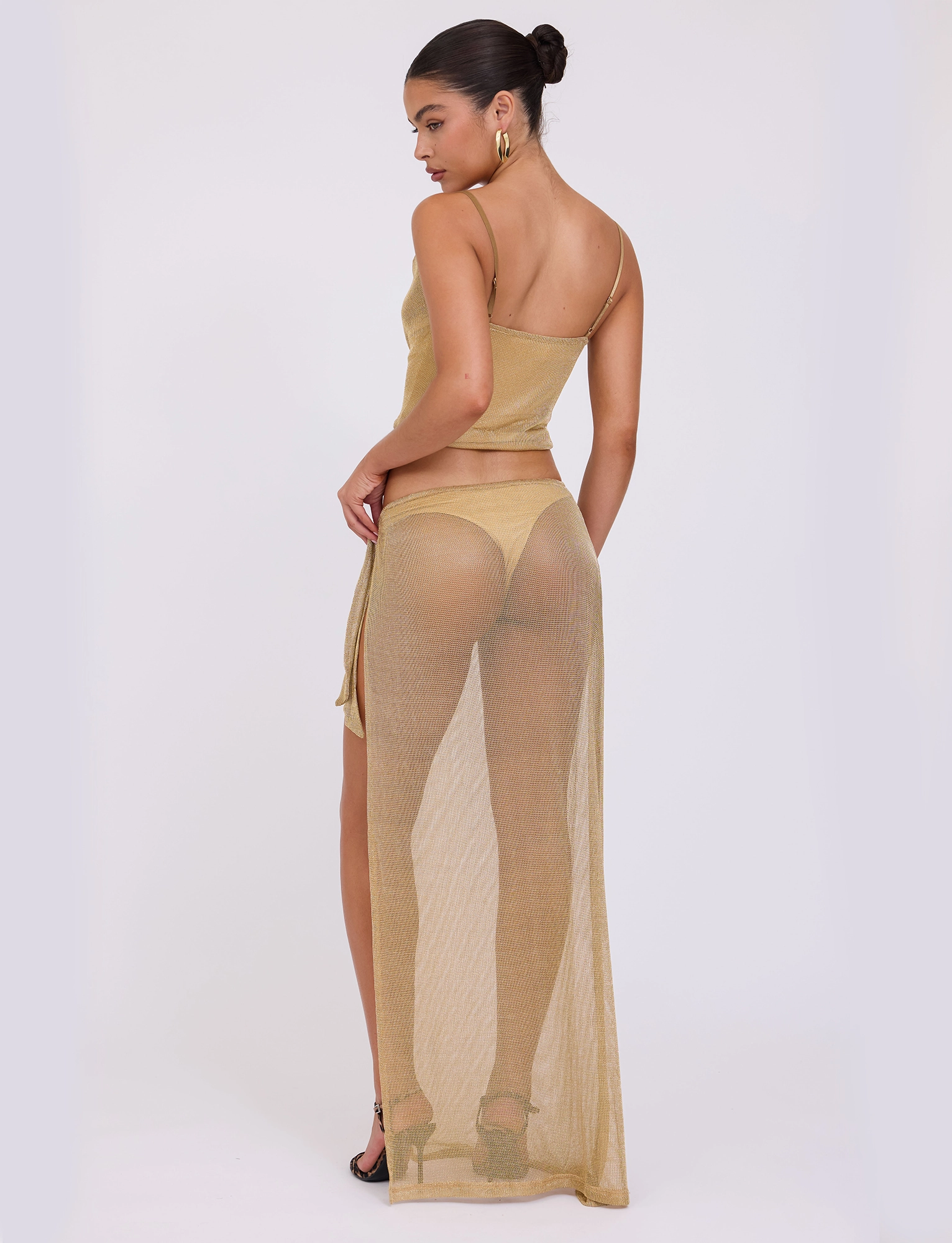 WYNNE SKIRT - GOLD Sleek Comfort Fashion Tones