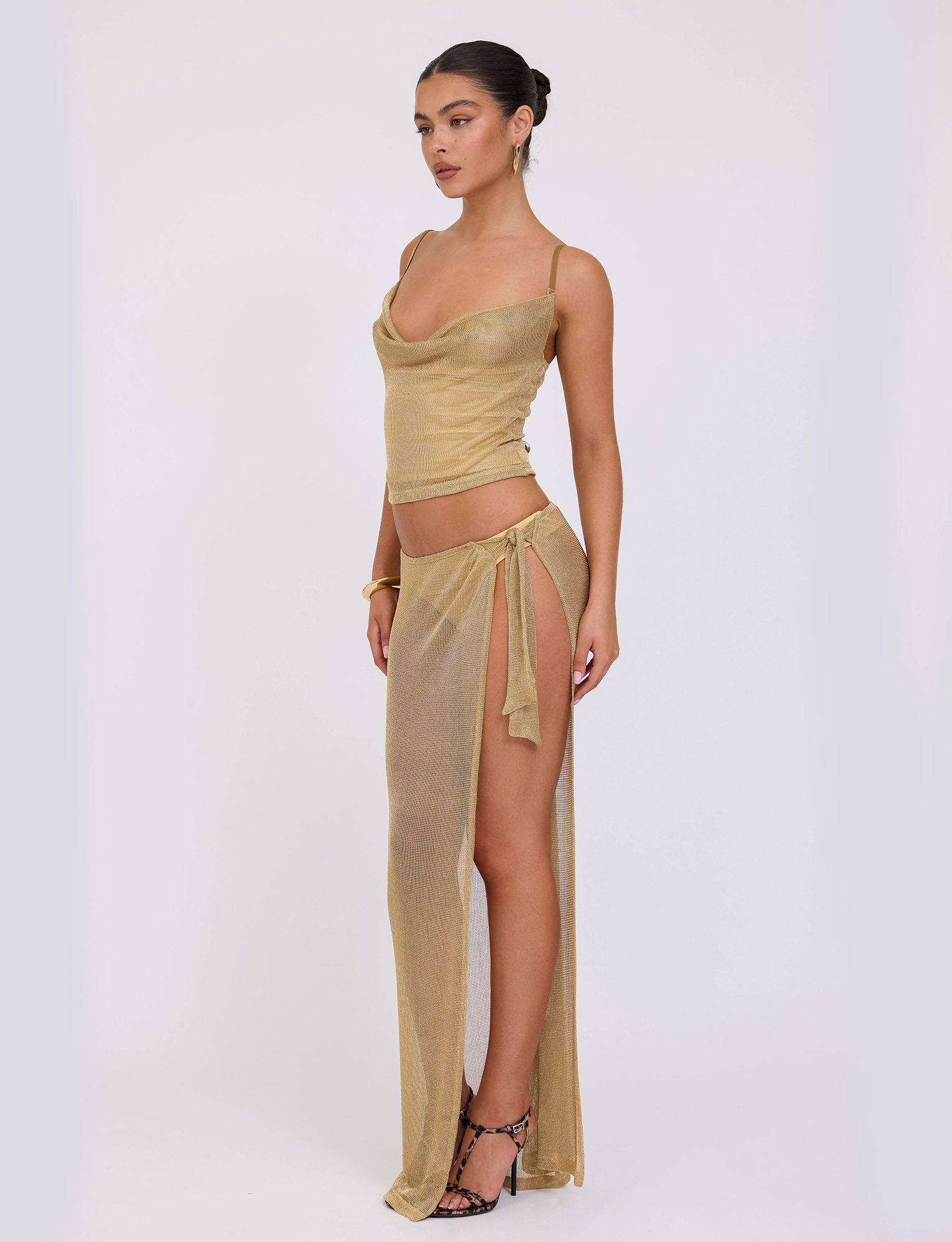 WYNNE SKIRT - GOLD Easy Vibe