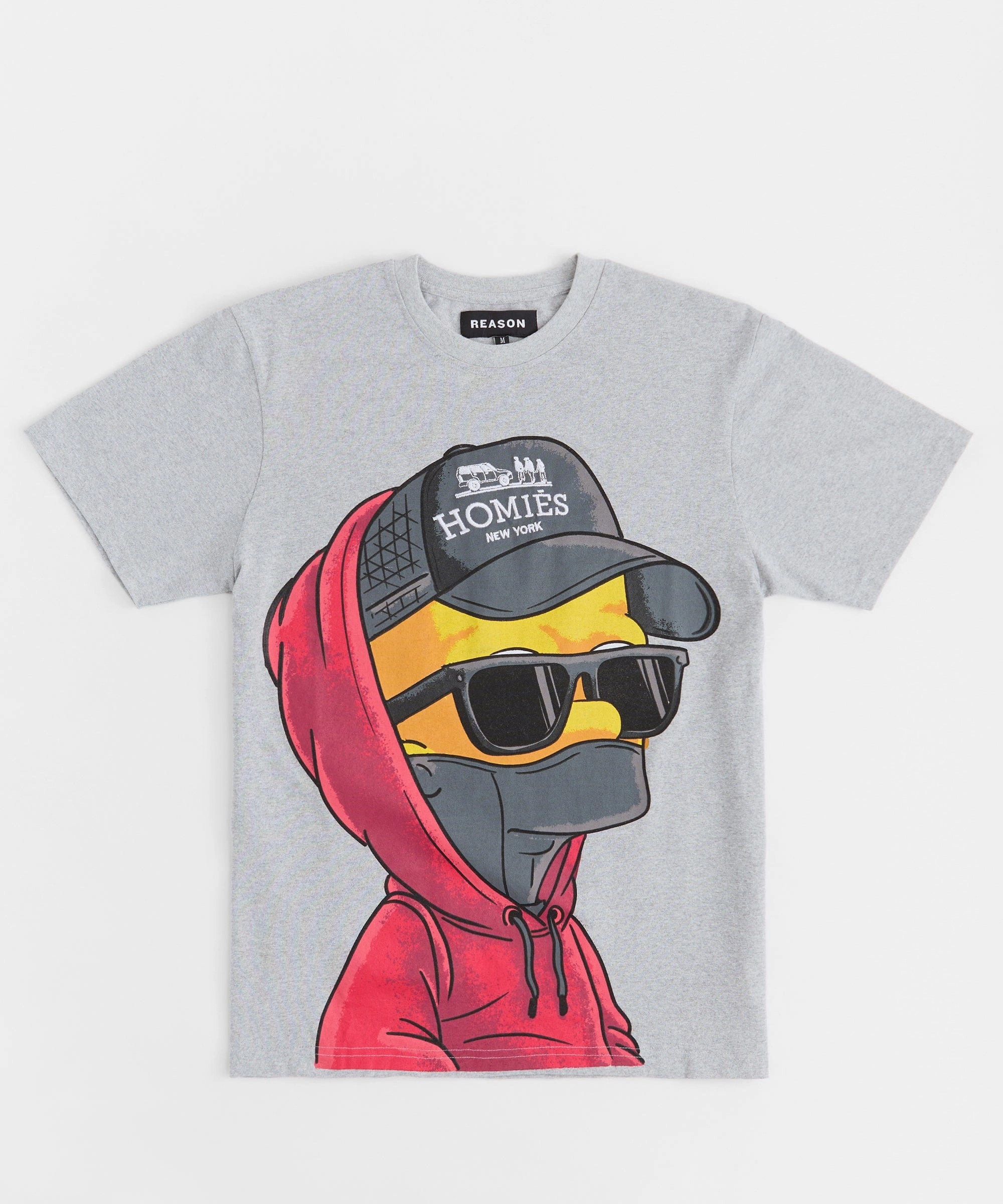 Seamless Design Homies Embroidered Short Sleeve Tee - Grey