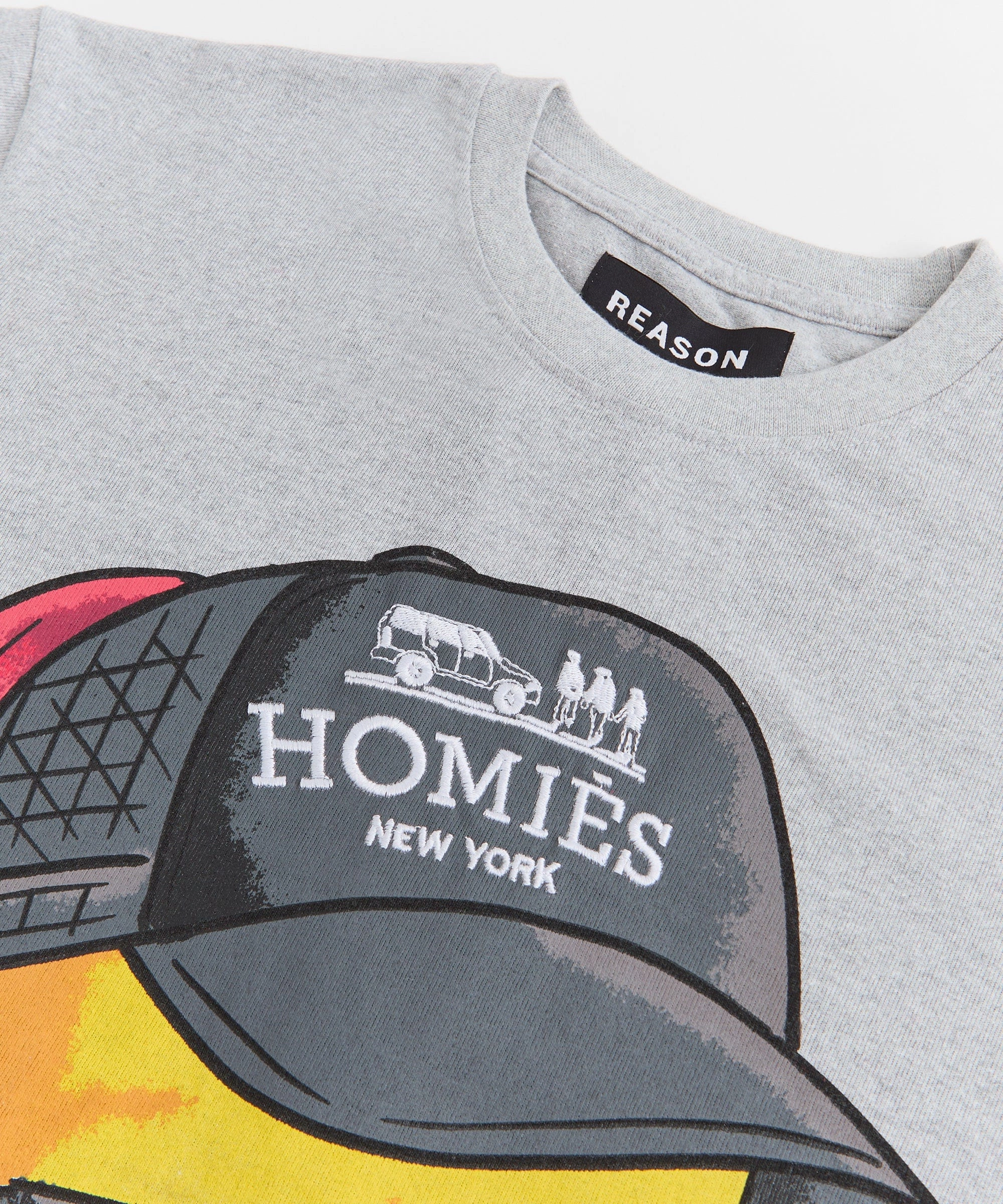 Homies Embroidered Short Sleeve Tee - Grey OdorResistantTechnology MoistureWickingMaterial