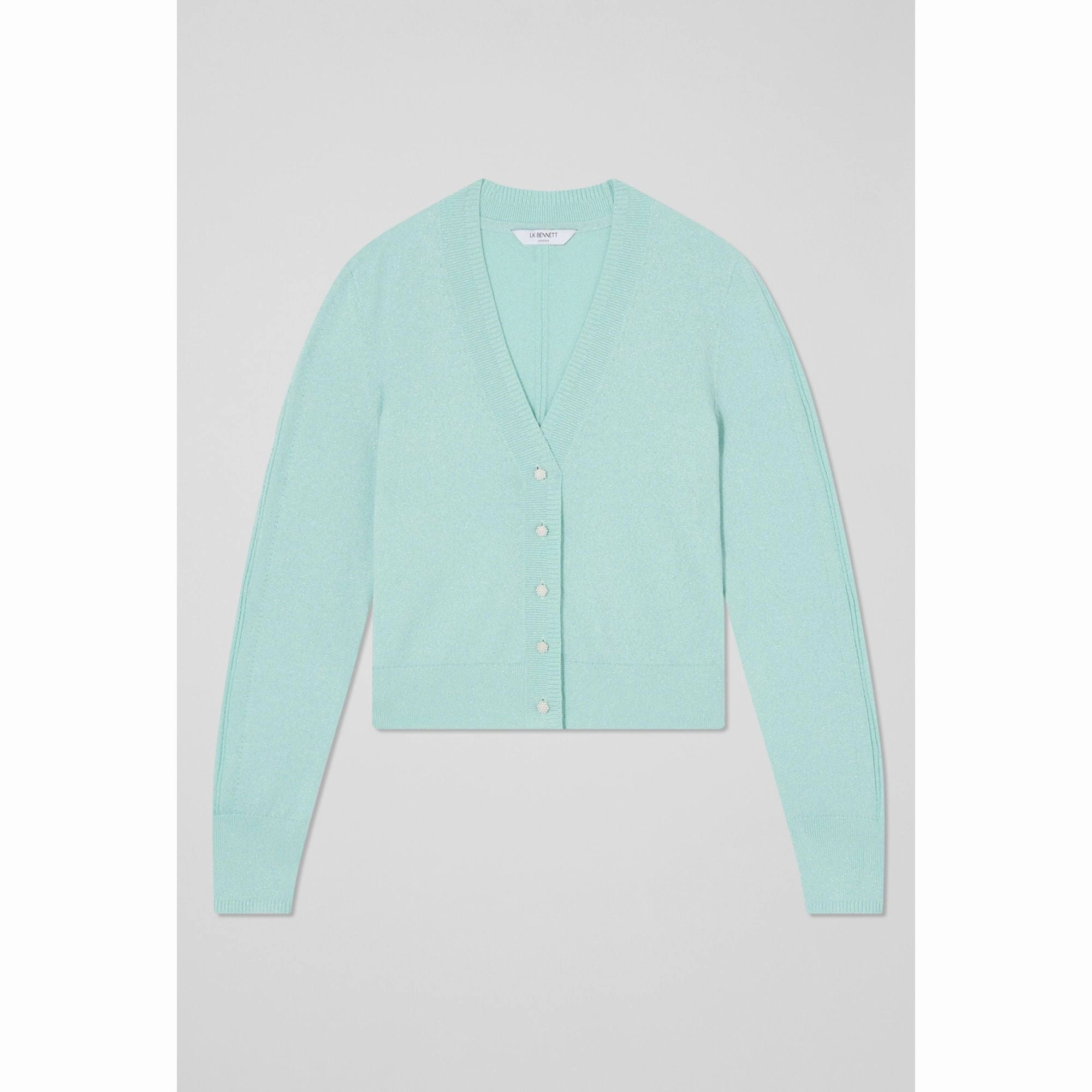 Essential Fashion Fashion Layers Coco Green And Silver Cardigan