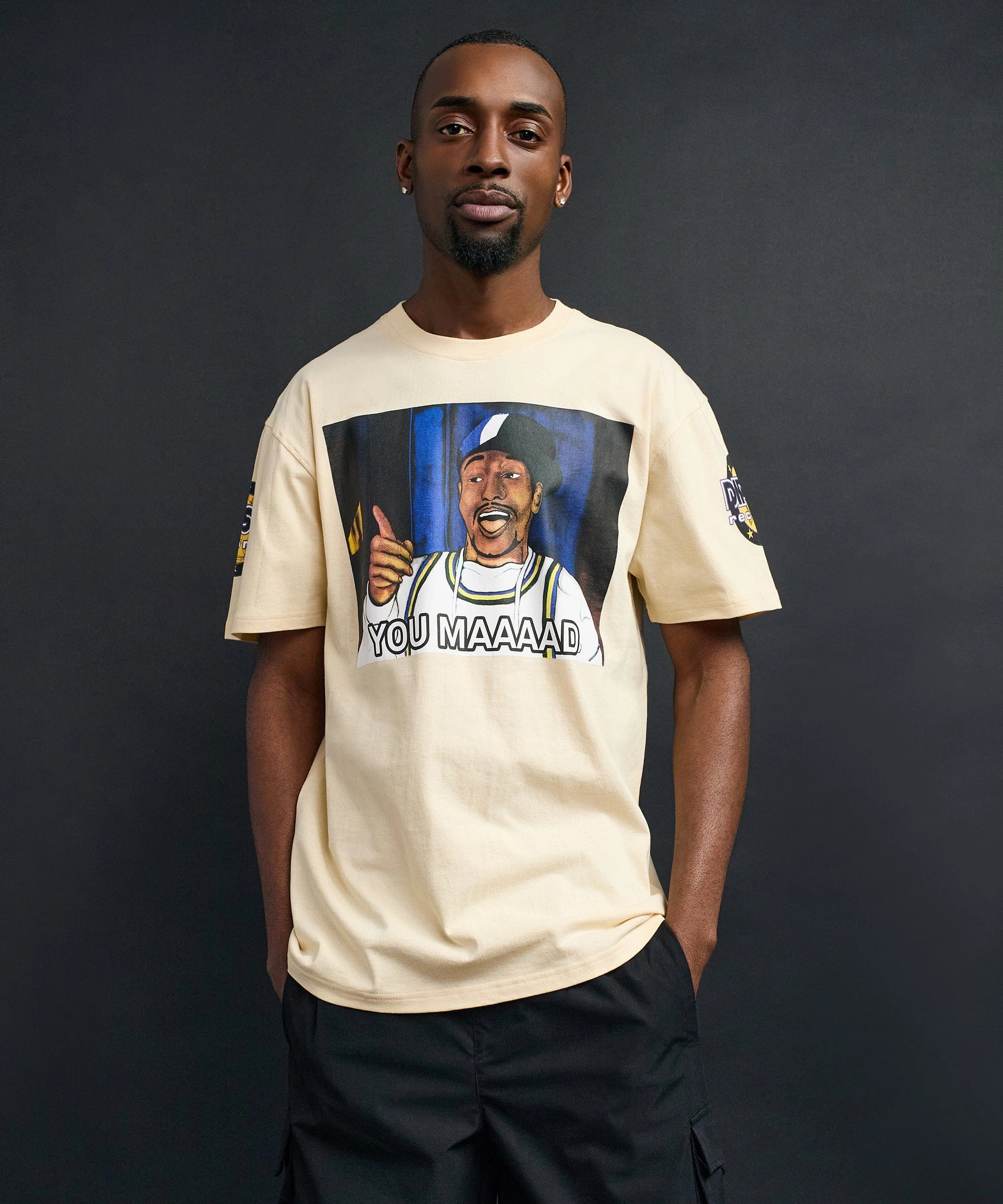 RelaxedSilhouette You Mad Short Sleeve Tee - Khaki