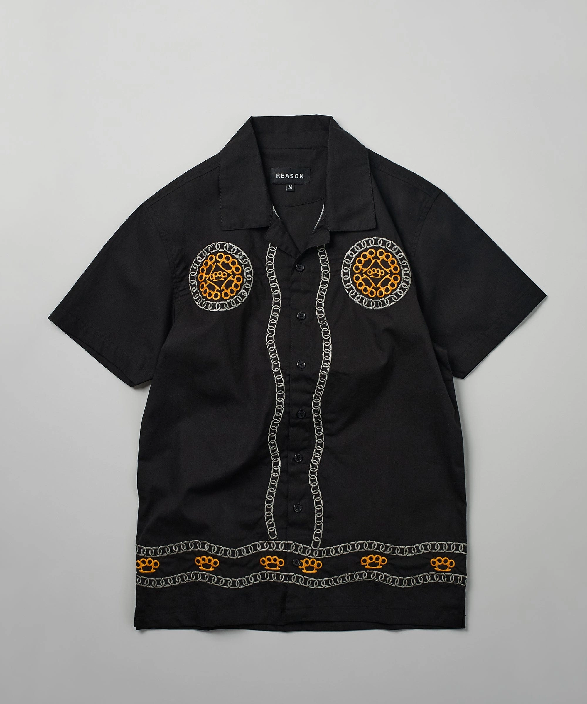 Relaxed Blouse Athletic Wear Yuma Embroidery Shirt - Black