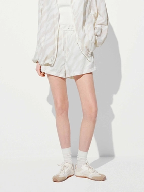 Zebra Pattern Elastic Shorts Move Freely Breathable Mesh Panels