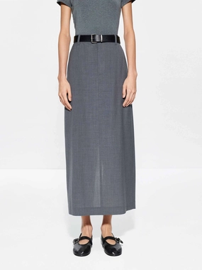 Straight Cut Back Slit Skirt Relaxed Cut