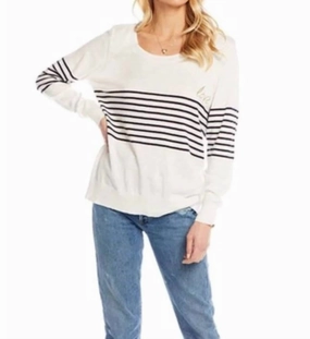 L/s Crew Neck Pullover In Rice Effortless Comfort Basic Must-Have