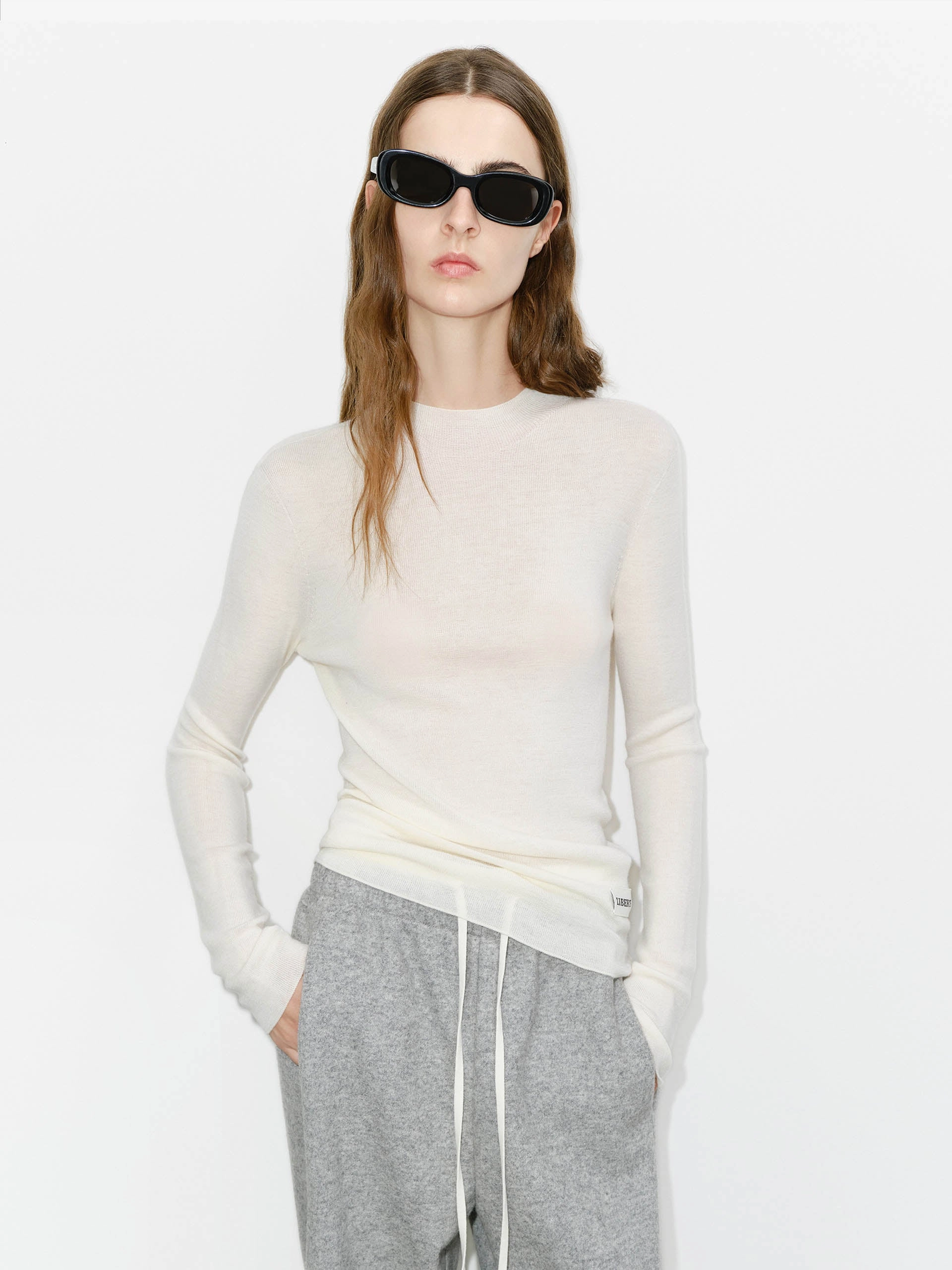 RecycledBlend Slim Fitted Soft Knit Top