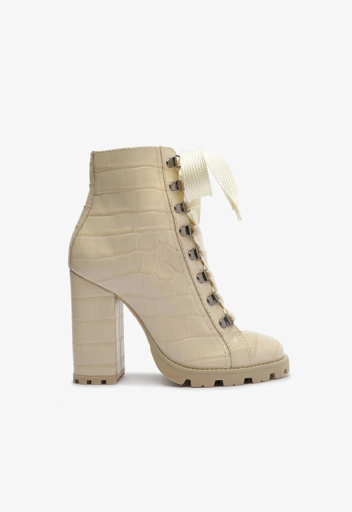 Lightweight Sole Zhara Crocodile-Embossed Leather Bootie