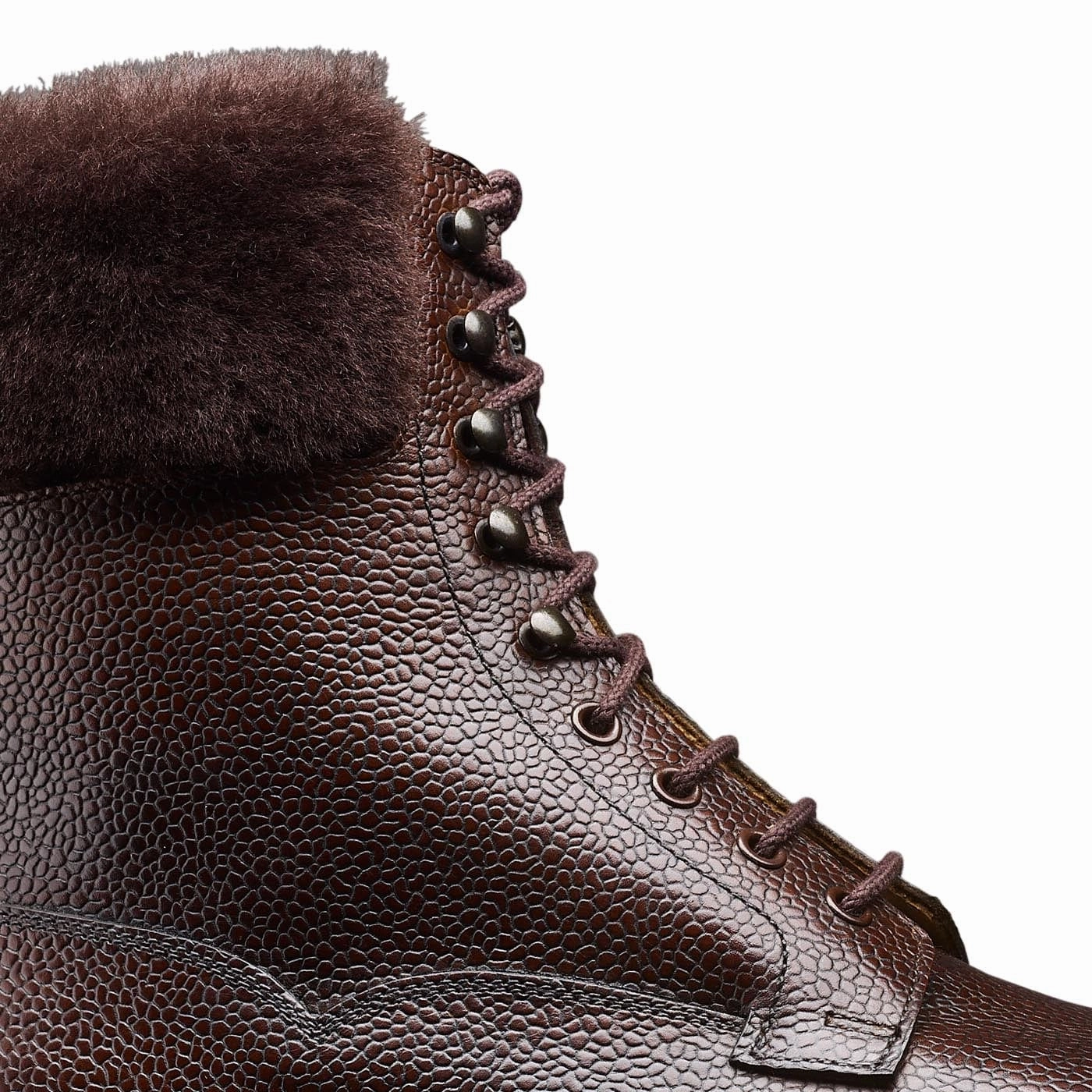 Glencoe Dark Brown Scotch Grain Tight Fit Comfort Toe Box