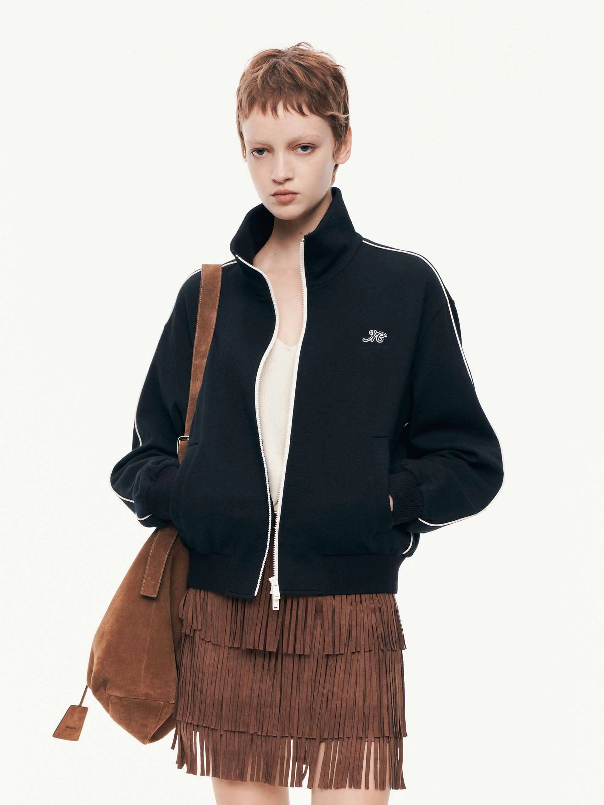 Zip Pockets Zipper Sport Jacket
