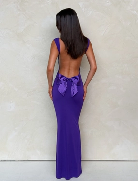 ZITA MAXI DRESS - PURPLE Airy Fit